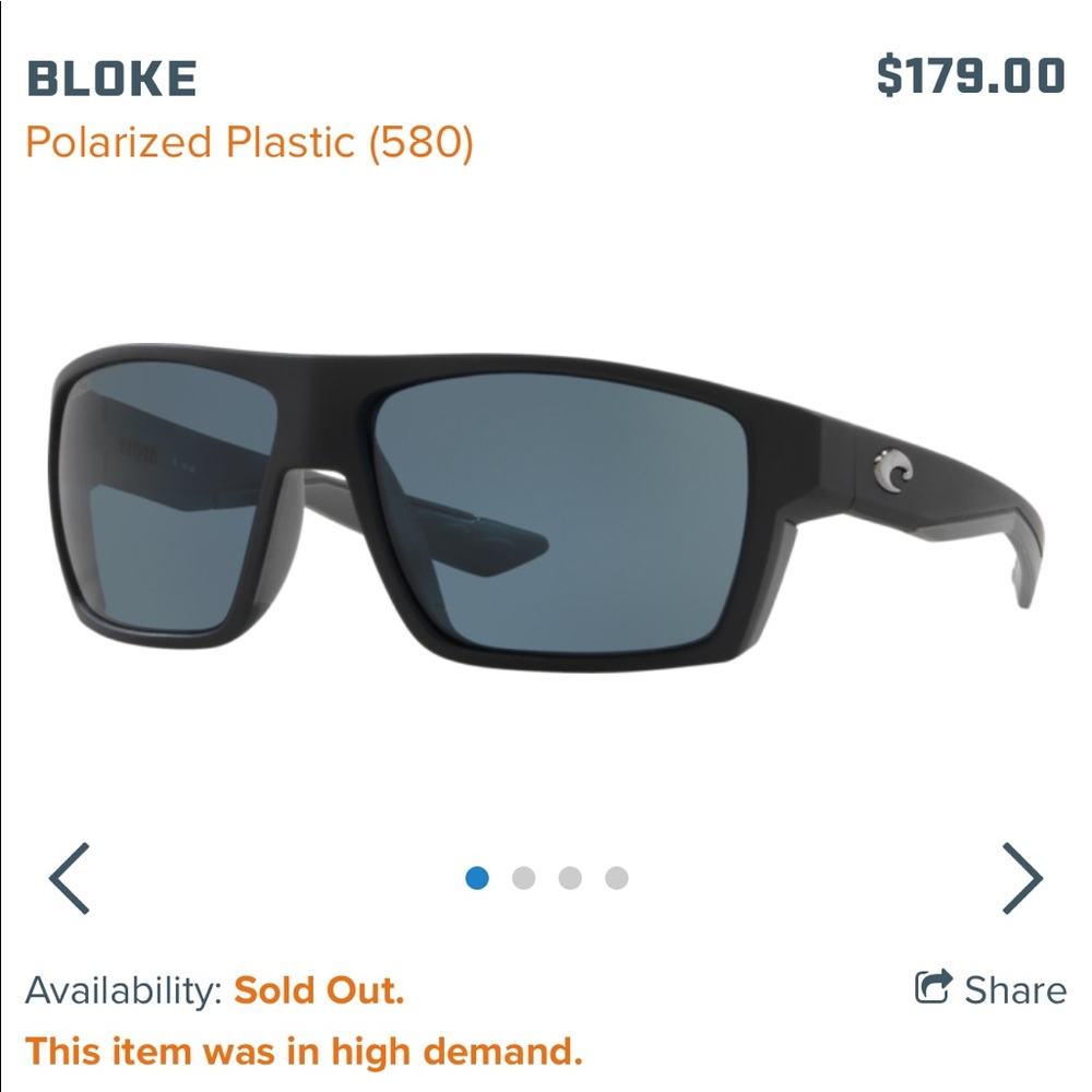 NWT Costa Polarized Sunglasses